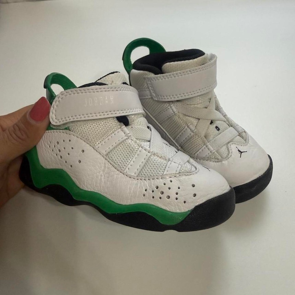 Jordan 6 Retro Green/White Size 6C